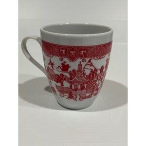 Calamityware Holiday Mug Don Moyer Red White Toile Christmas Monsters UFOs 2020